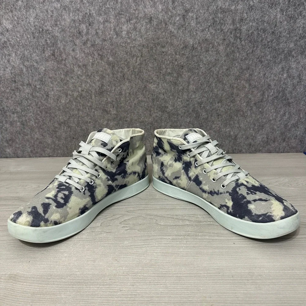 NOBULL Canvas Mid Trainer Mens 10.5 Mint Tie Dye Athletic Cross Training‎ Shoes